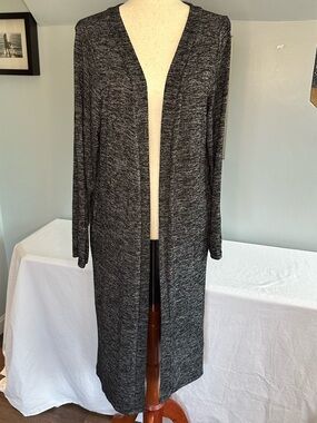 Hello Mello Carefree Threads Long Sleeve Mélange-Style Cardigan Medium Grey XL